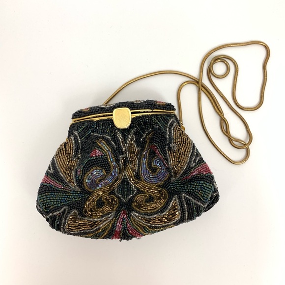 Vintage Handbags - Vintage Beaded Evening Bag B50